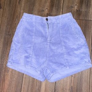 Corduroy blue shorts